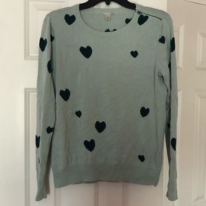 Halogen sweater with hearts
